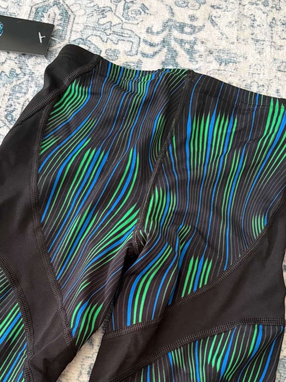 Speedo Men's Space Train Jammer Black/Blue/Green Speedos - Picture 15 of 16